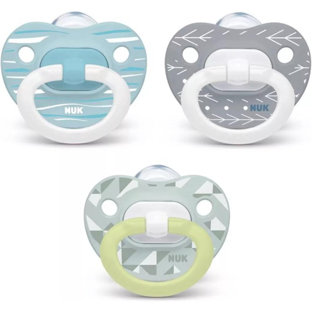 NUK Orthodontic Pacifier Neutral glow in the dark front view