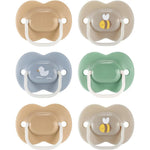 Tommee Tippee Anytime Matte Pacifiers in blue green and grey matte colors best binky for newborn