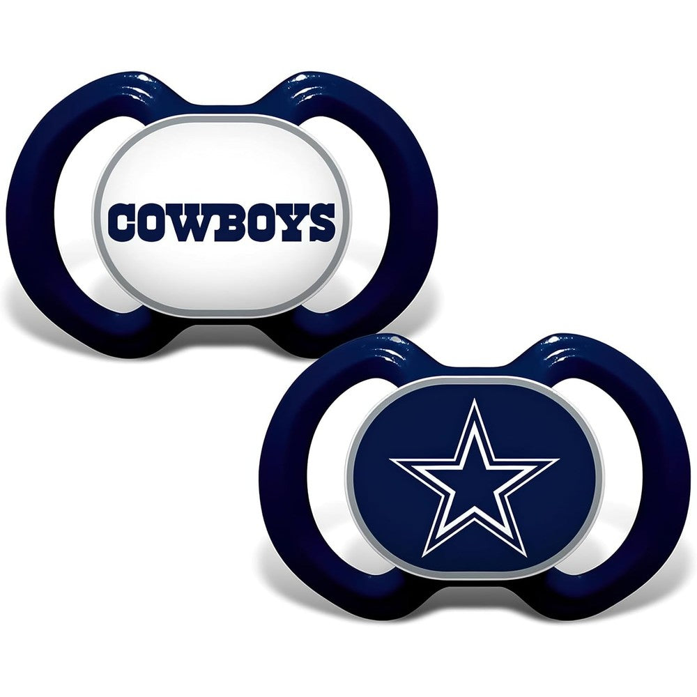 Baby Fanatic Dallas Cowboys pacifier 2-pack front view