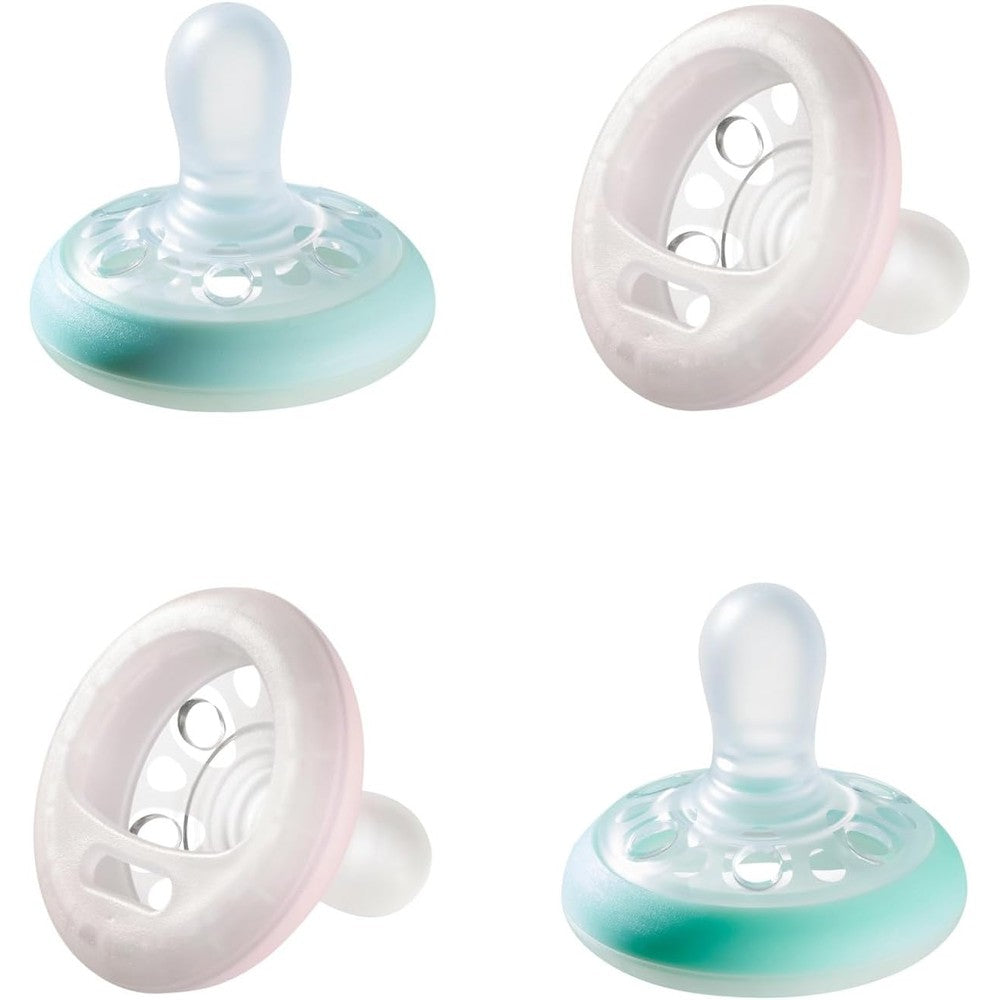 Tommee Tippee Breast-Like Night Pacifier pack front view