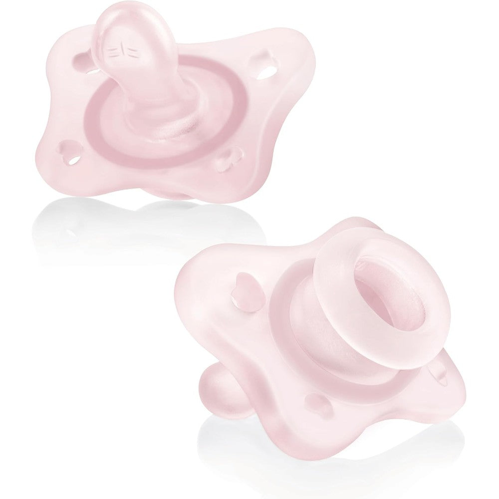 Chicco PhysioForma Mini Orthodontic Pacifier pink front view