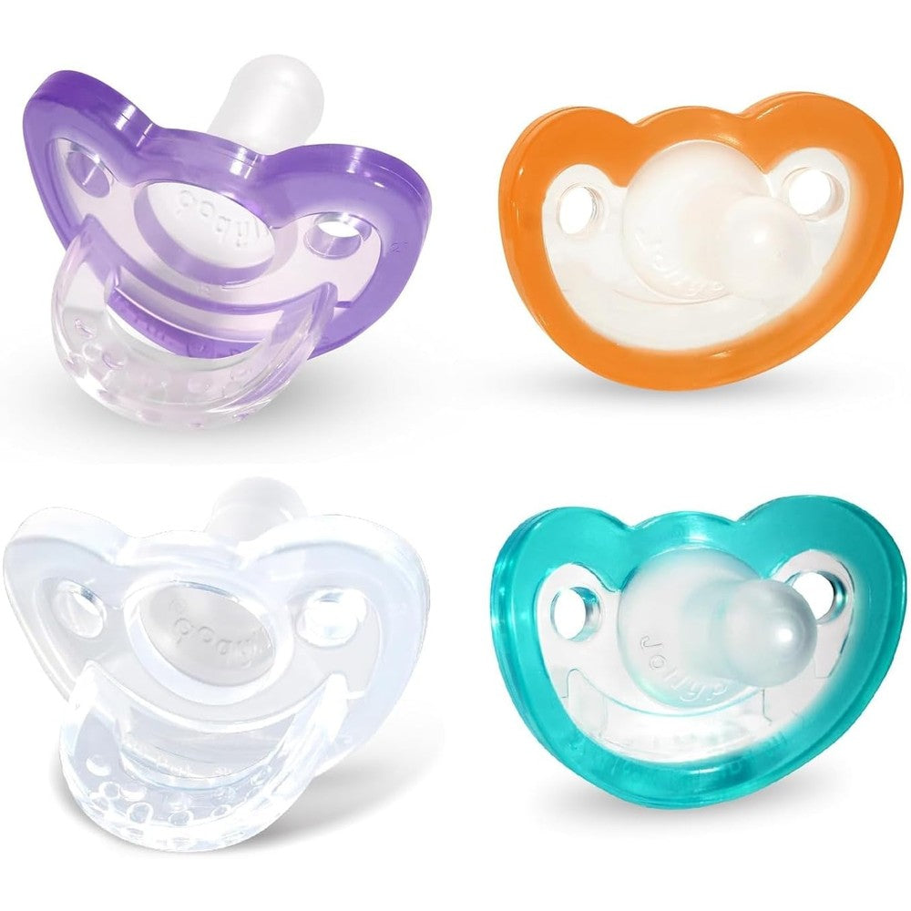 RaZbaby Jollypop Pacifier 3 months plus 4 pack front view