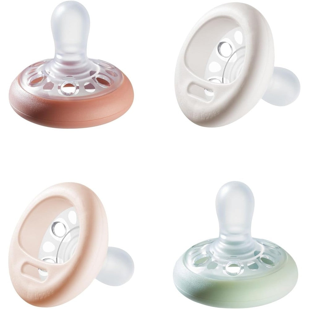 Tommee Tippee Breast-Like Pacifier 4 pack front view