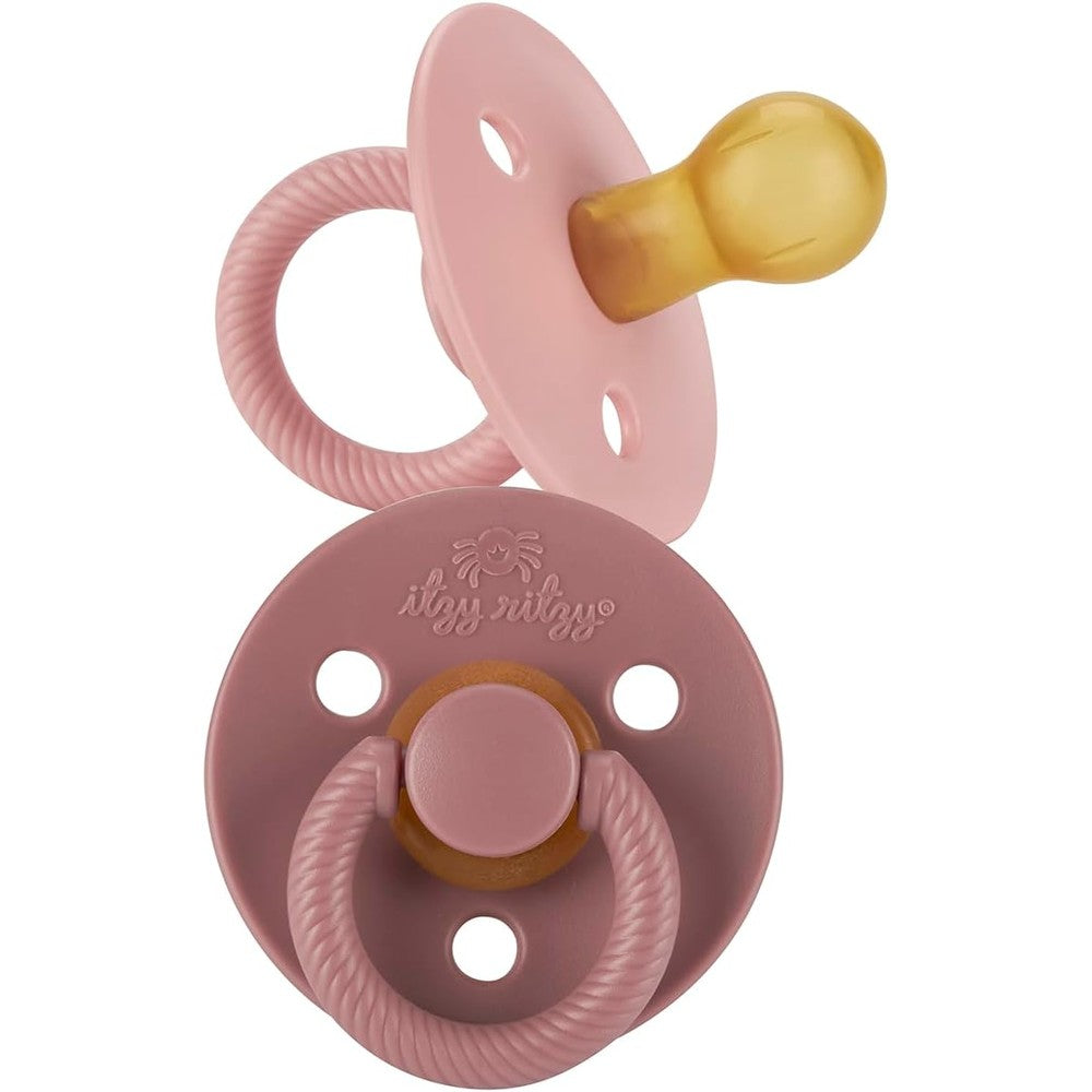 Itzy Ritzy natural rubber pacifiers set of 2 front view