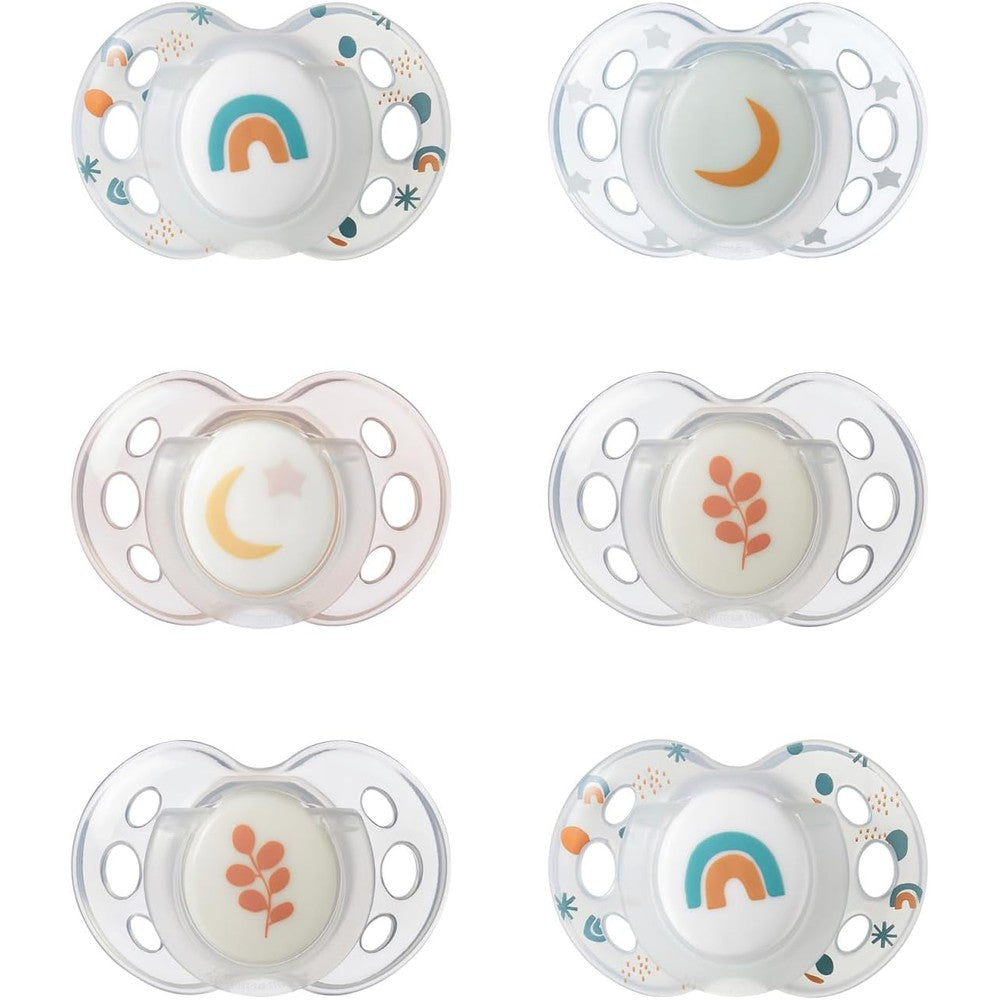 Tommee Tippee night time pacifiers 18-36 months pack of 6