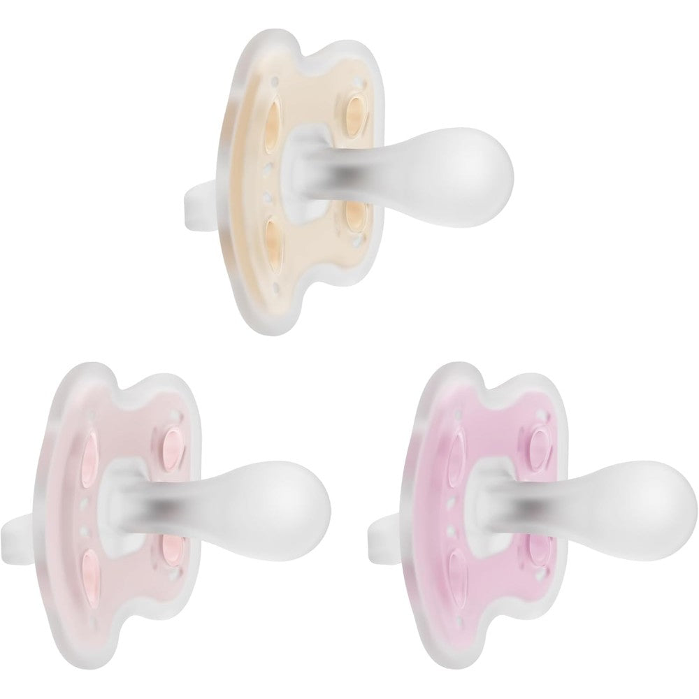 Dr. Brown's Advantage one-piece silicone pacifier 3-pack front view