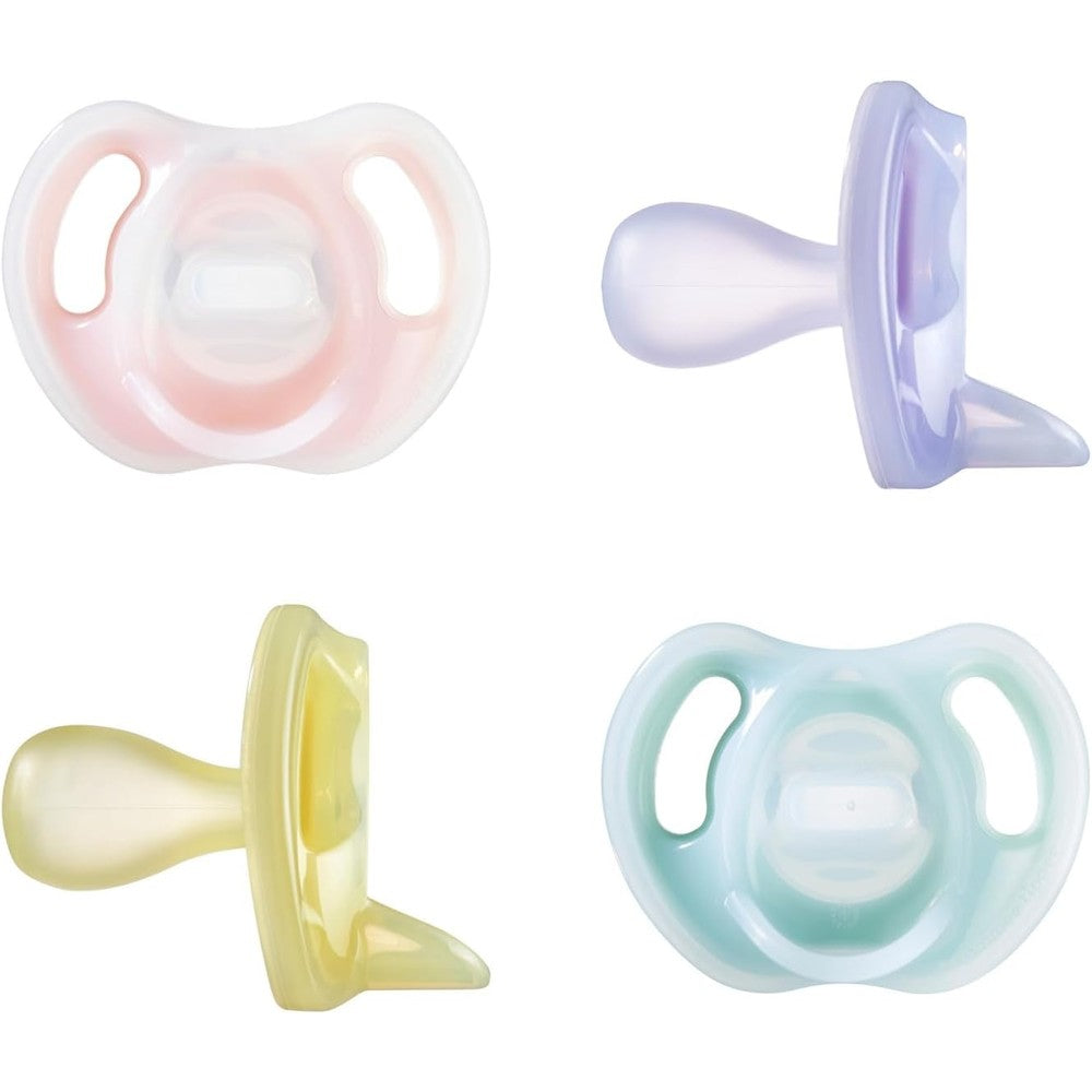 Tommee Tippee Ultra-Light Silicone Pacifier pack of four front view