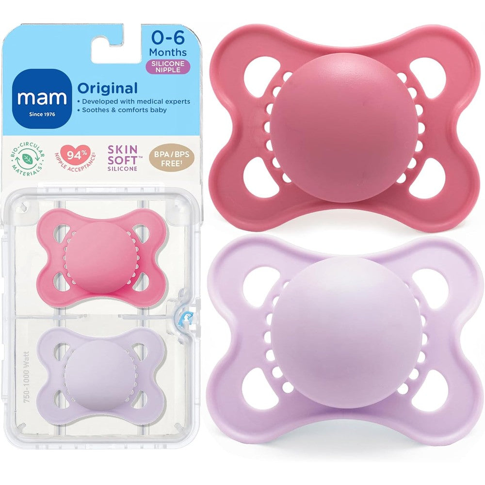 MAM Original Matte 0-6 Month Pacifiers front view