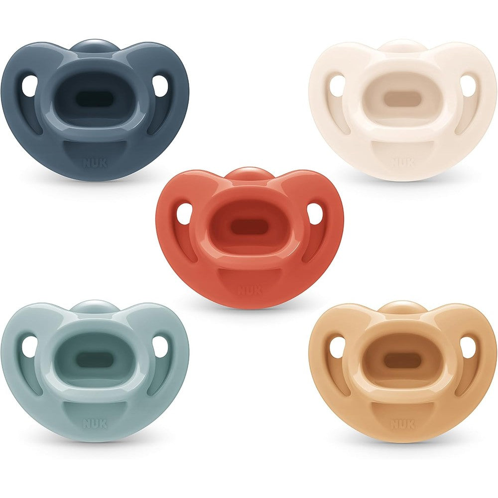 NUK Timeless Comfy Pacifier 5-pack front view for newborns