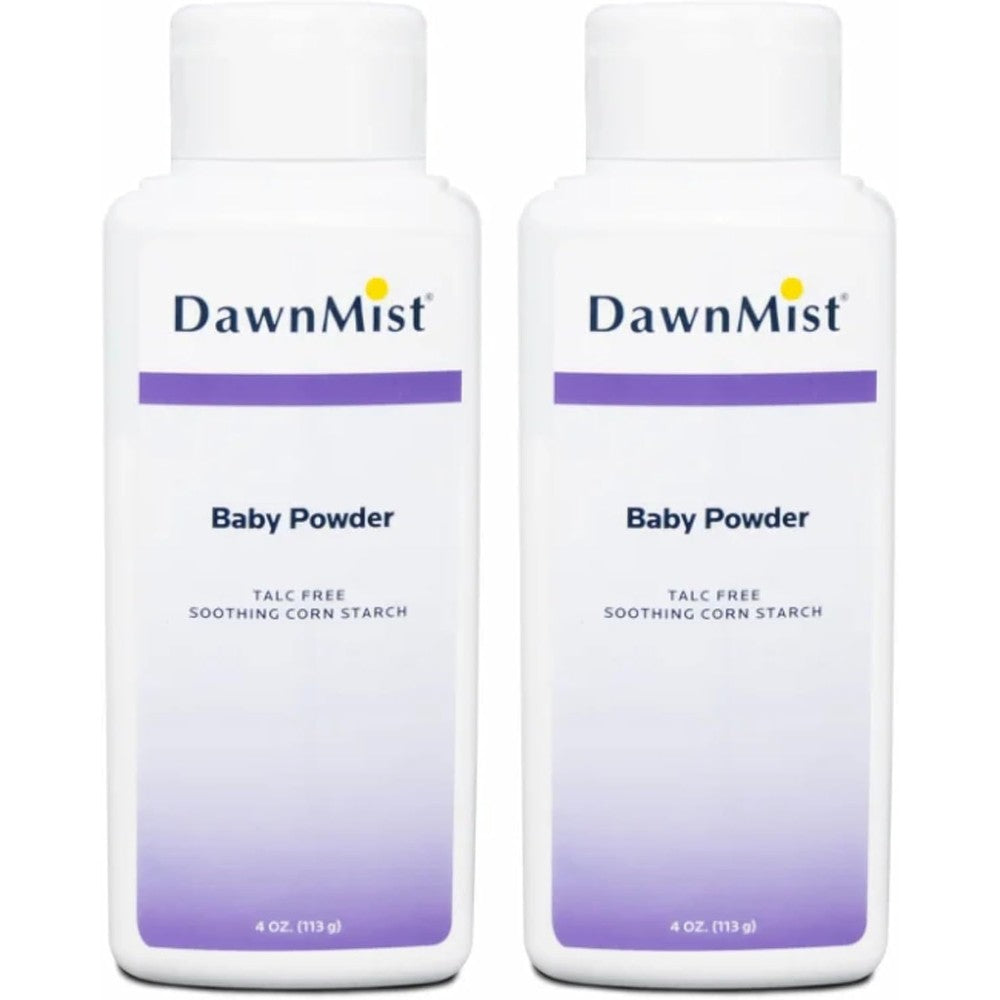 Dukal DawnMist Baby Powder 4 Ounce bottle front view