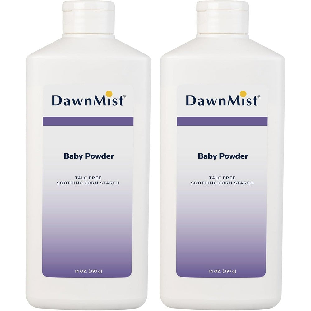 Dukal DawnMist Cornstarch Baby Powder front view