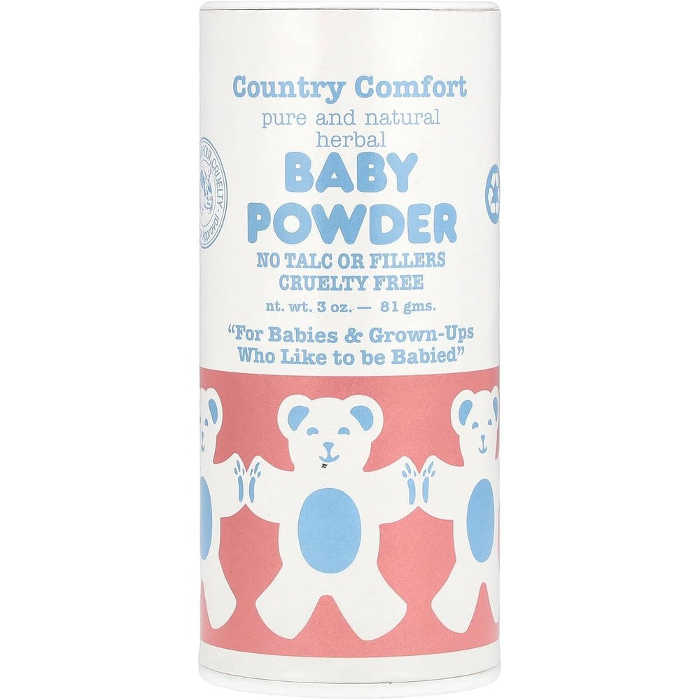 Country Comfort Pure and Natural Herbal Baby Powder front view