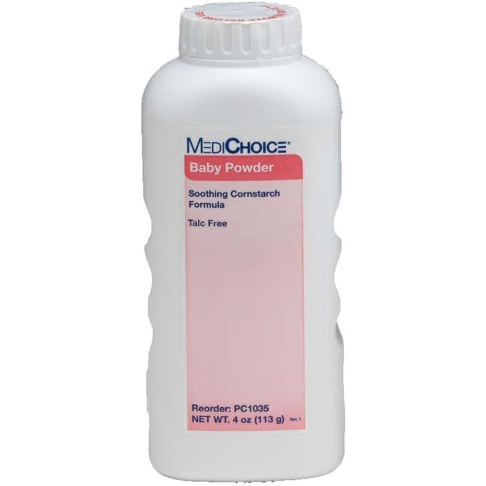 MediChoice Baby Powder Talc Free bottle front view skincare