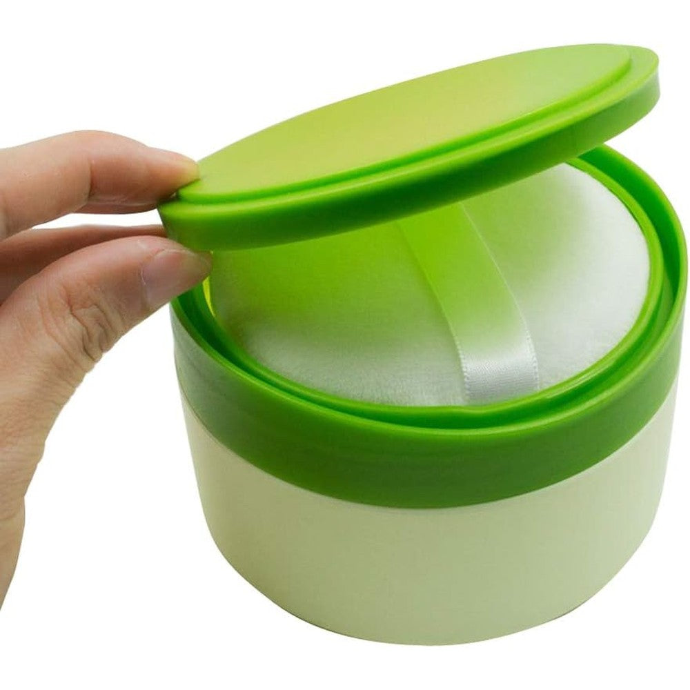 Sybl baby after bath powder container in green front view