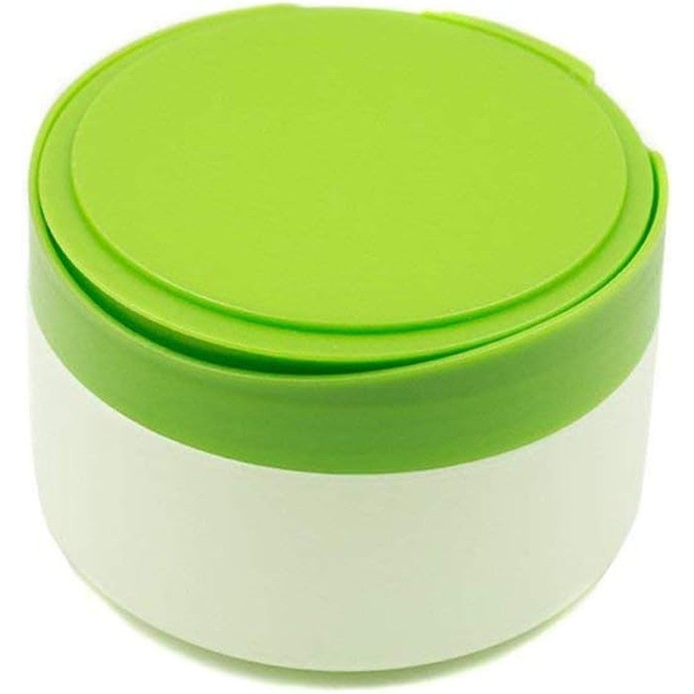 Erioctry portable green baby powder puff container front view