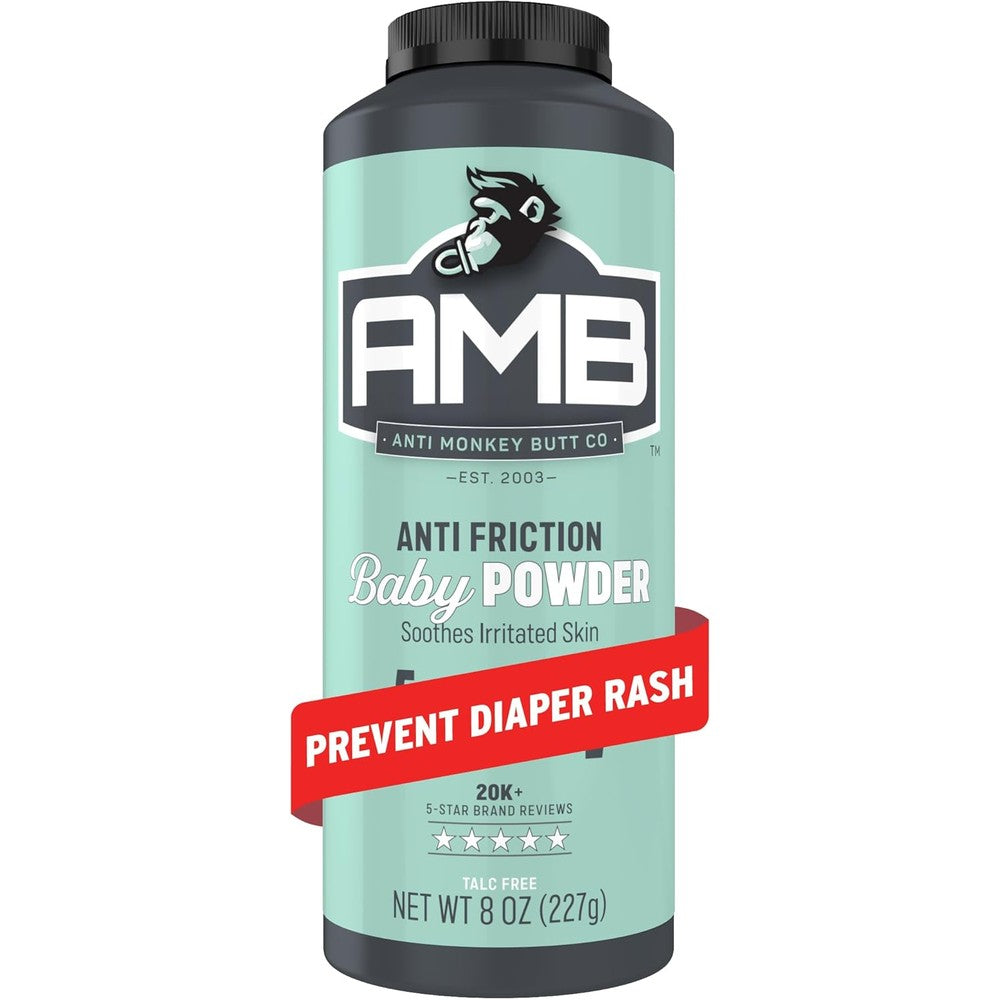 Anti Monkey Butt Baby Powder front bottle view 8 Ounce