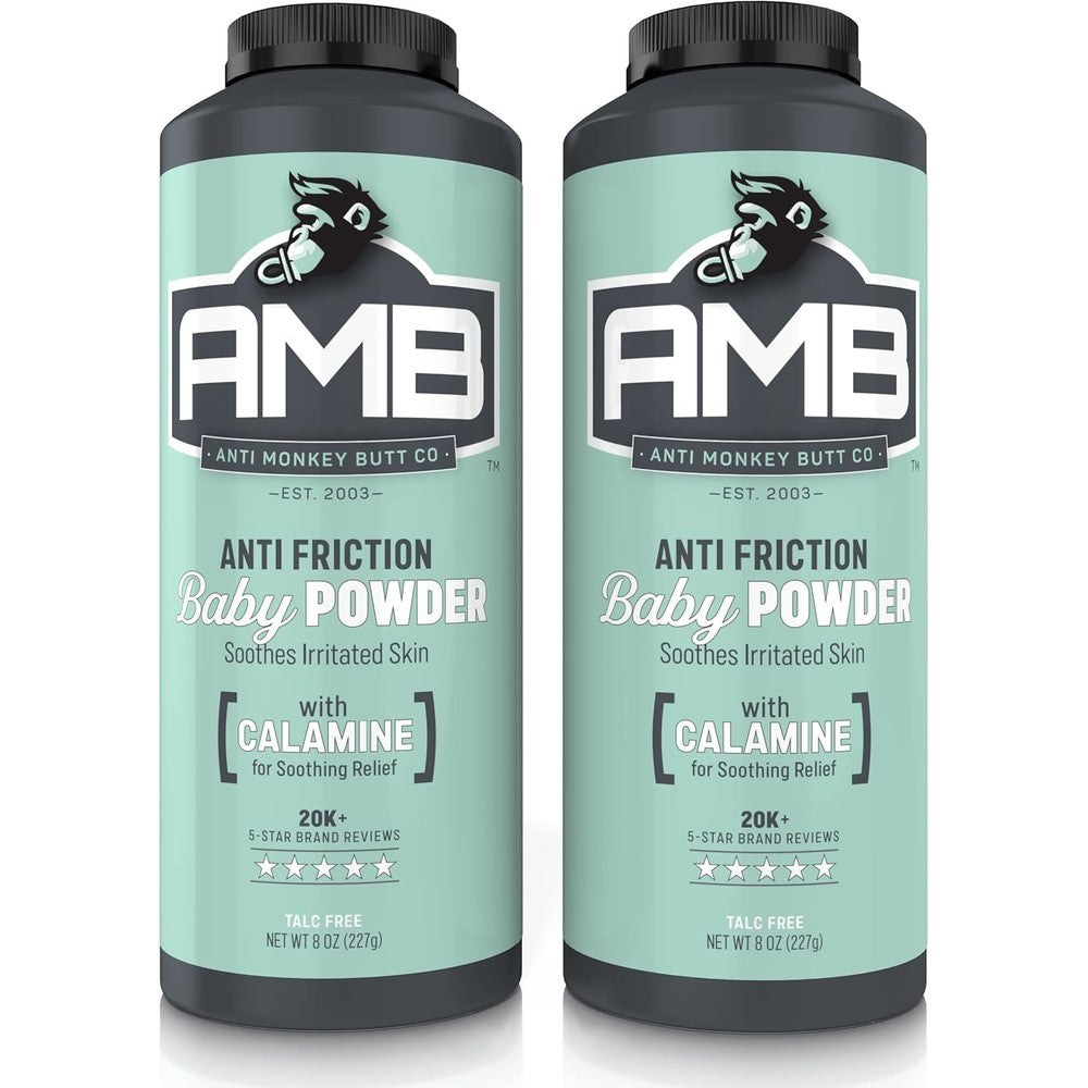 Anti Monkey Butt Baby Powder front view pack of two