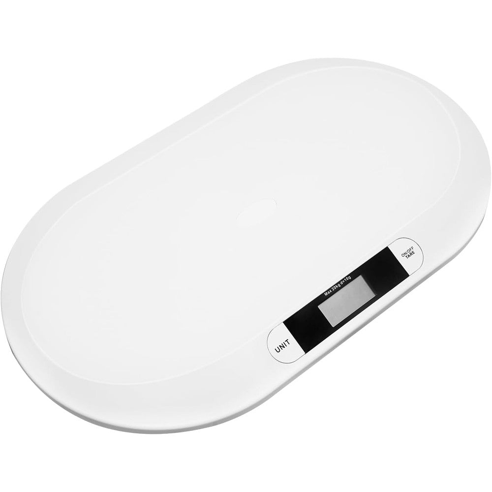 Milzeone digital baby and pet scale front view showing LCD screen