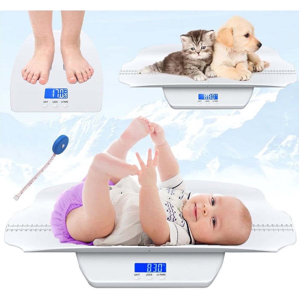 Mekbok multi-function baby and pet scale with tray front view