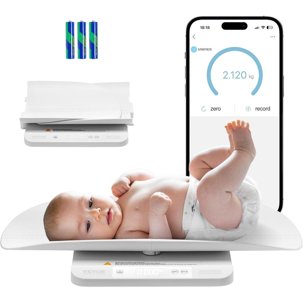 Vevor smart bluetooth baby scale with detachable tray front view