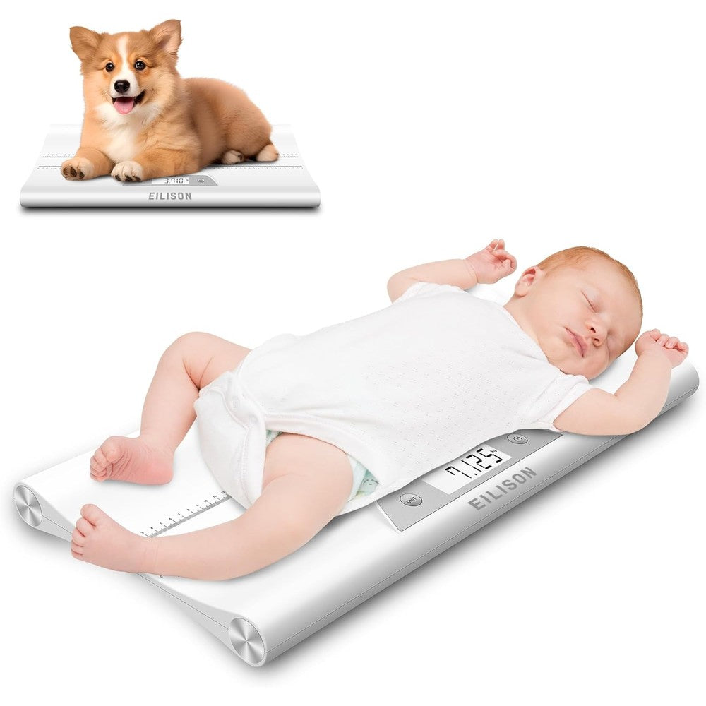 Eilison digital baby scale with height measuring in white front view