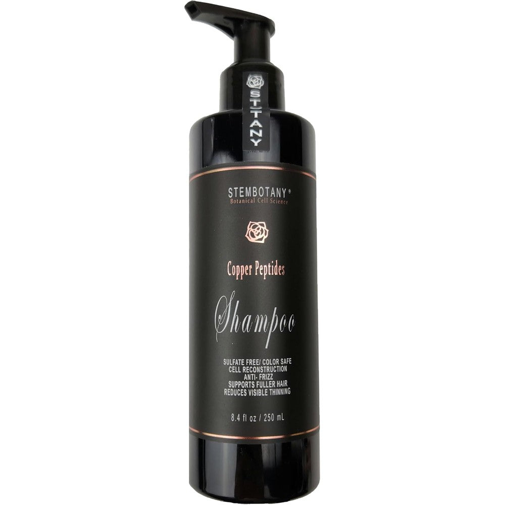 Stembotany Copper Peptide Hair Shampoo front view bottle for thinning hair treatment