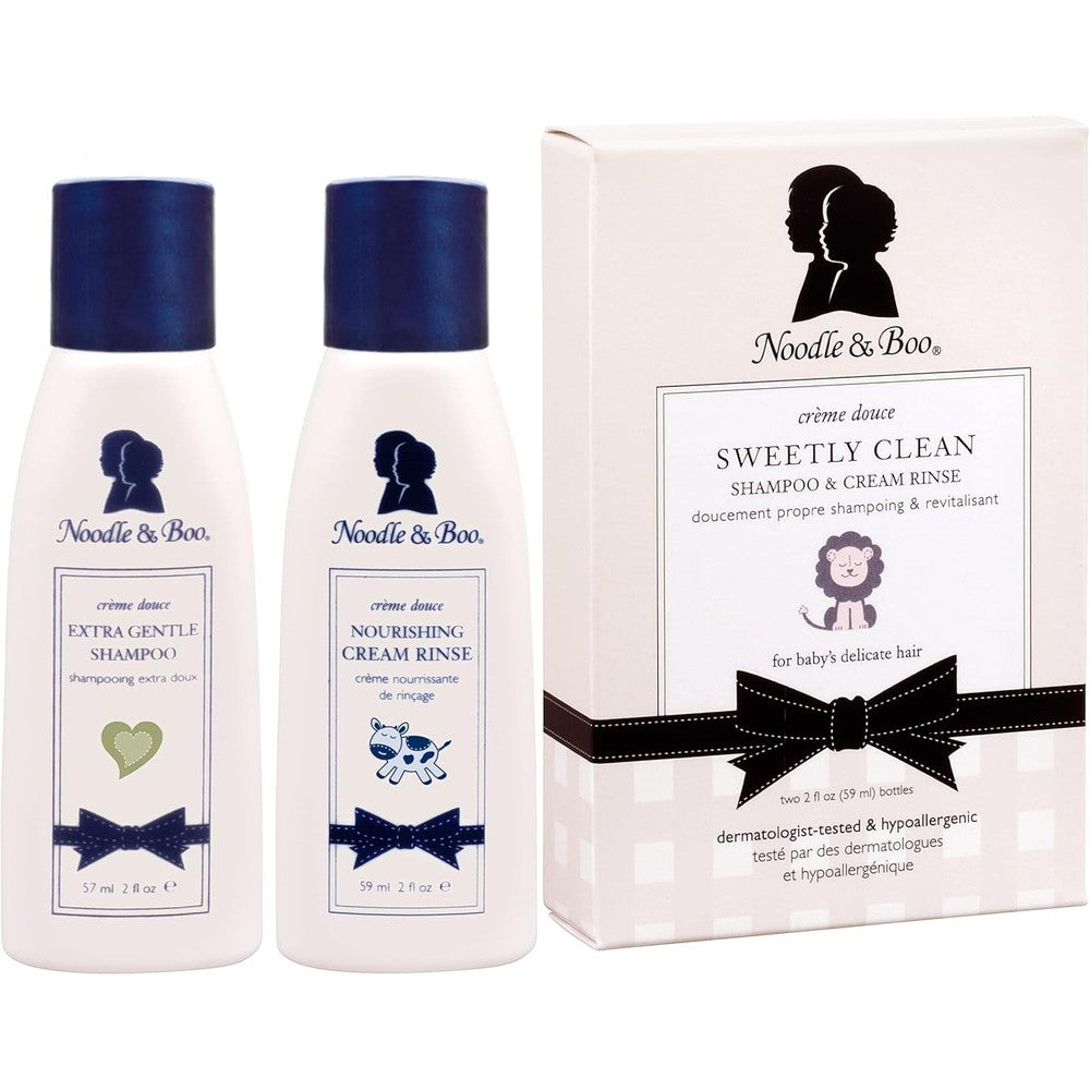 Noodle & Boo Extra Gentle Baby Shampoo and Nourishing Cream Rinse Set front view