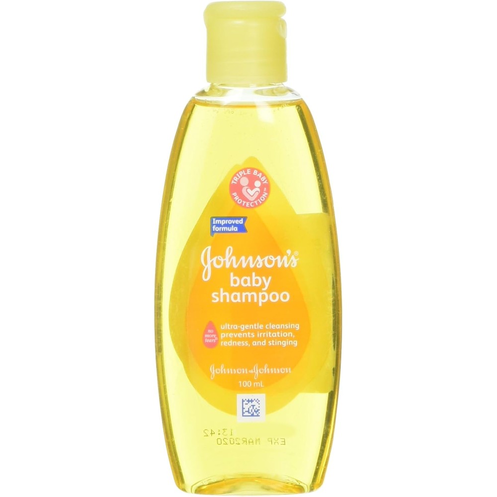 Johnson and Johnson Baby Shampoo 100 milliliters bottle front view