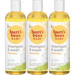 Burt's Bees Baby Shampoo And Wash Original front view of the 12 Ounce bottle triple pack