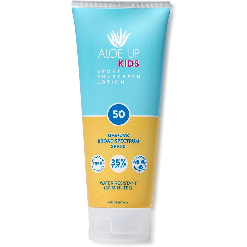 Aloe Up Kids Sport Sunscreen Lotion SPF 50 front view