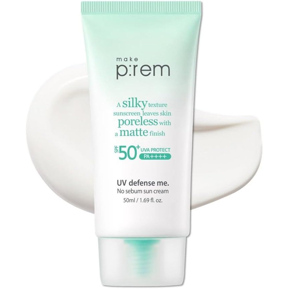 Make P:Rem UV Defence Me No Sebum Sunscreen bottle front view