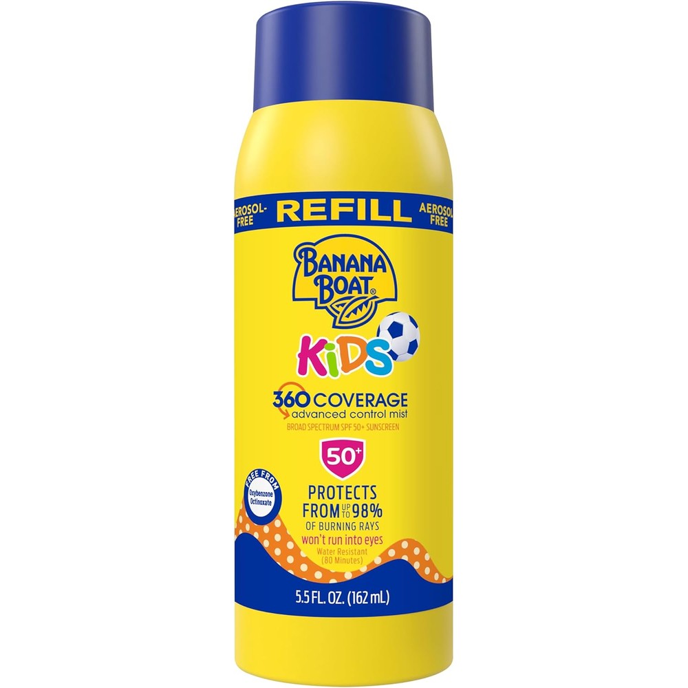 Banana Boat 360 Coverage Kids Sunscreen Mist Refill front view