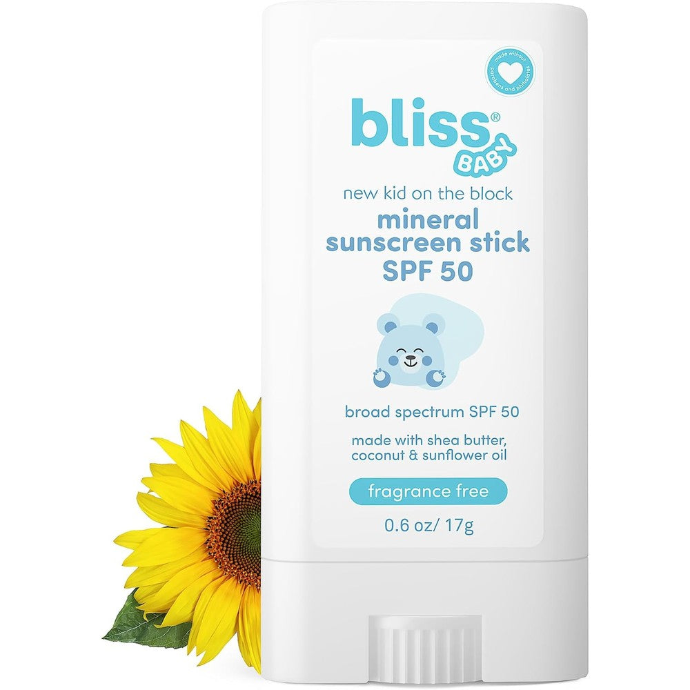 Bliss Baby Mineral Face Sunscreen Stick front view
