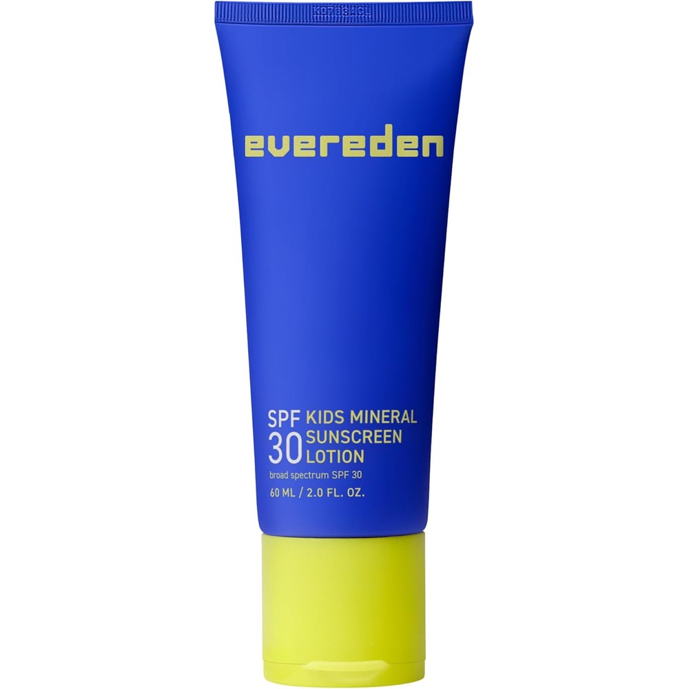 Evereden Premium Mineral Sunscreen SPF 30 front view of the two fluid ounce bottle for authentic baby sun protection.
