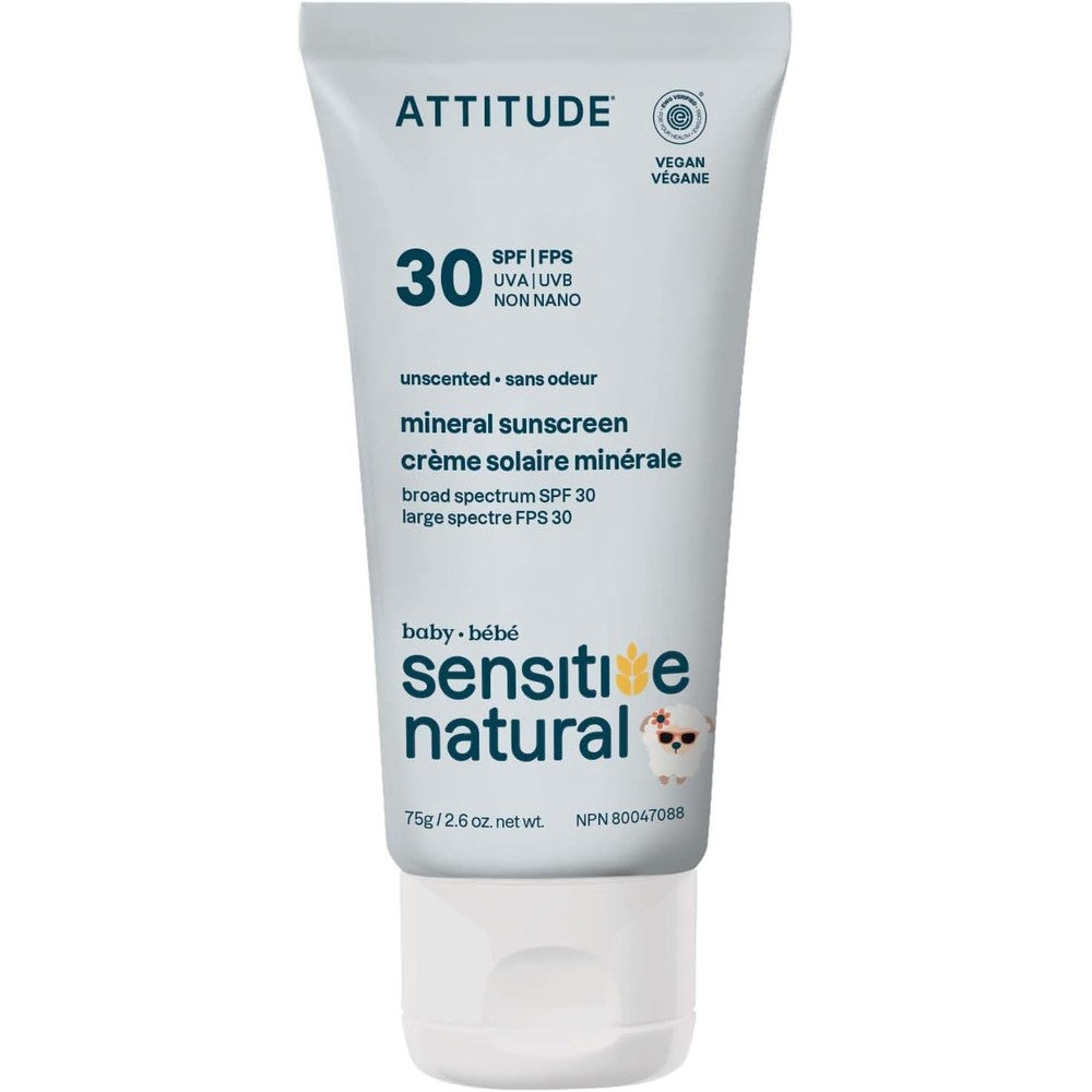 ATTITUDE Mineral Sunscreen for Baby and Kids front view packaging