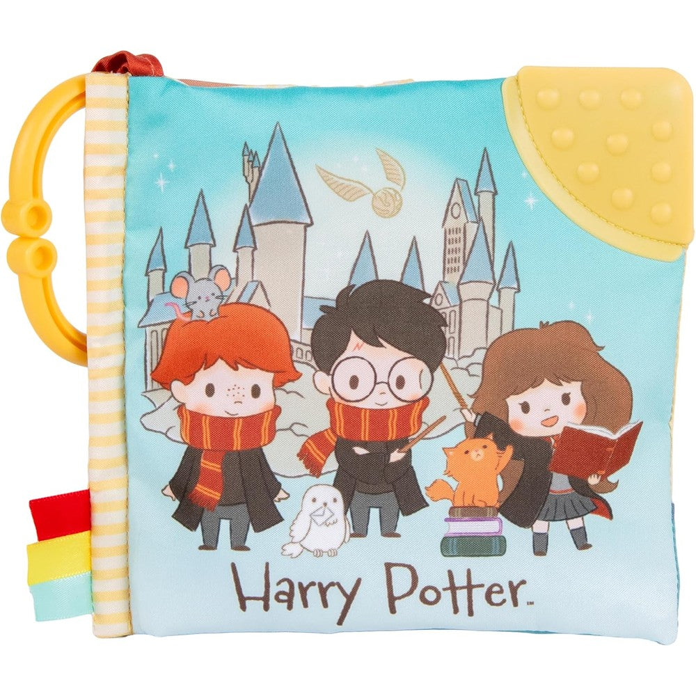 Kids Preferred Harry Potter soft book front view showing main character illustration and yellow corner teether.
