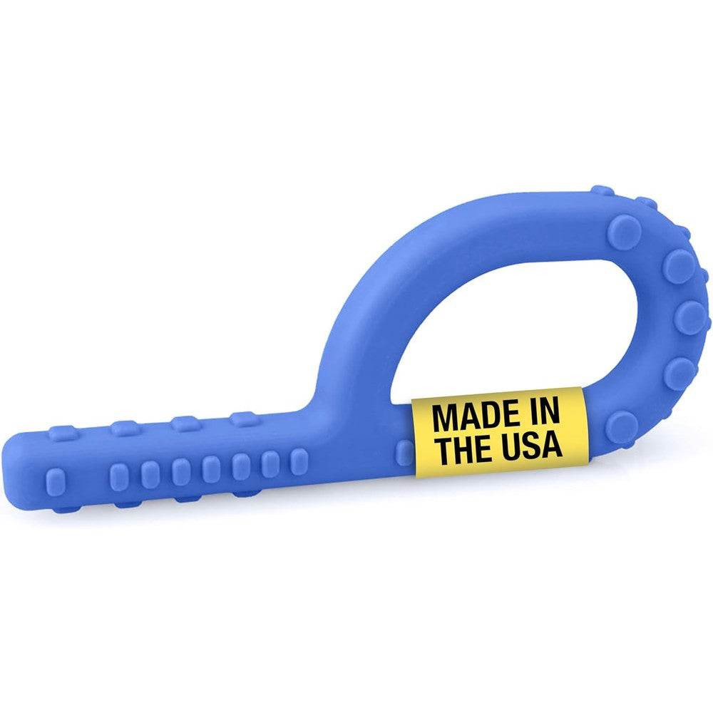 ARK Therapeutic Textured Grabber XXT blue sensory chew tool front view