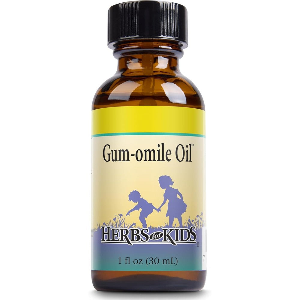 Herbs For Kids Gum Omile Oil front view glass bottle