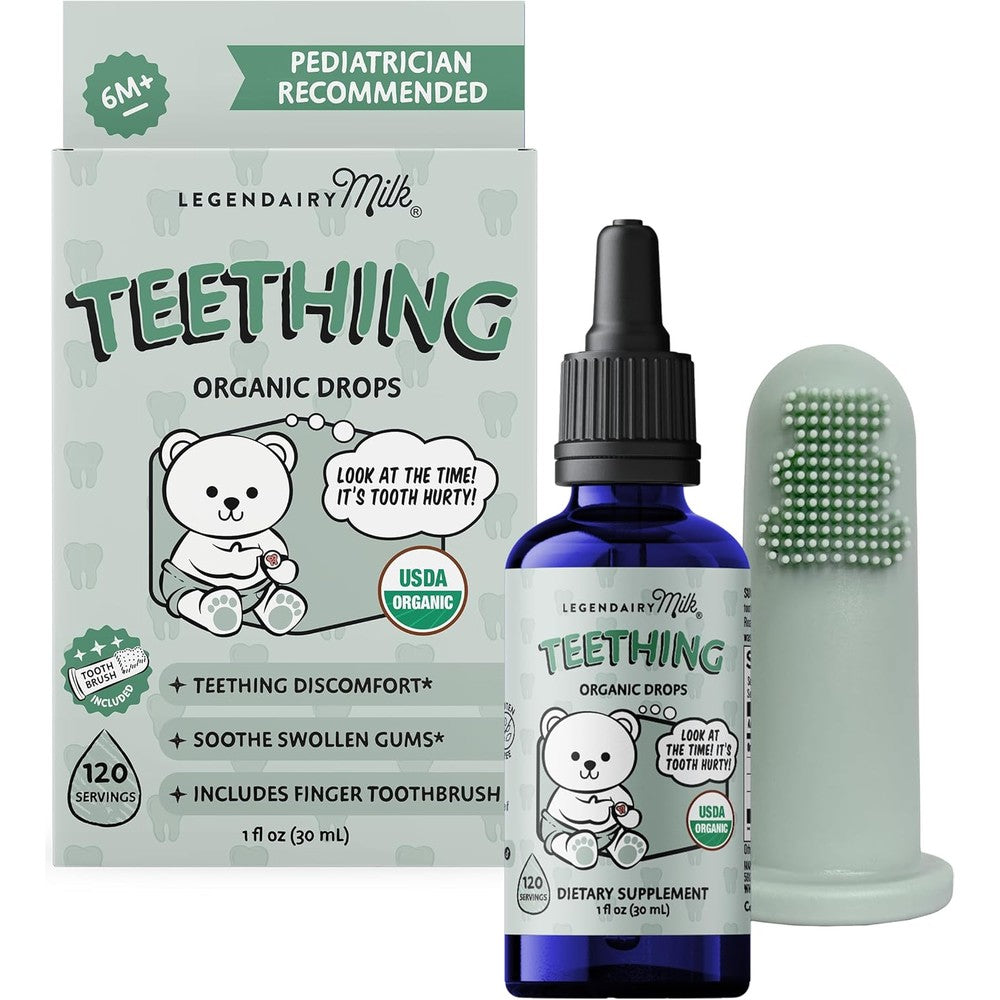 Legendairy Milk Organic Baby Teething Relief Drops front view