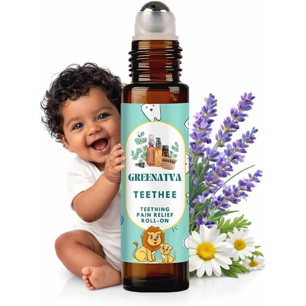 Greenatva Teethee Natural Baby Teething Relief Roller front view