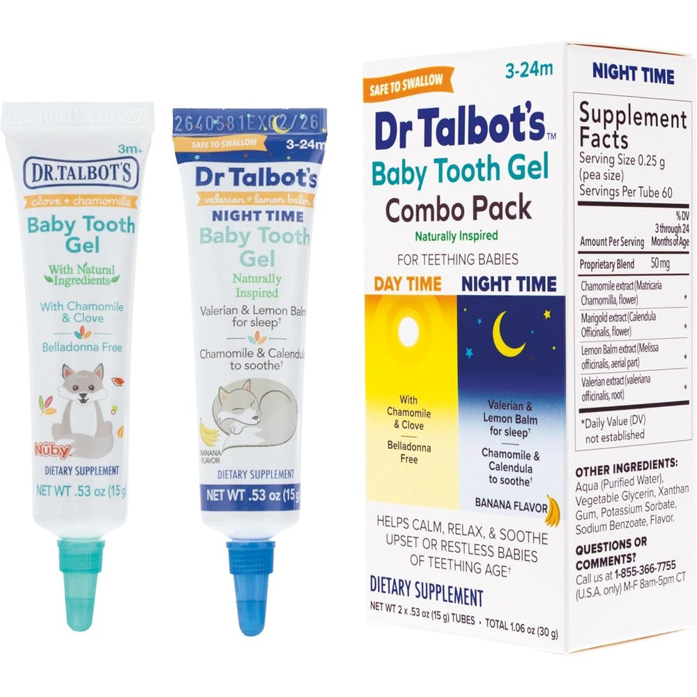Dr. Talbot's Daytime and Nighttime Baby Tooth Gel Combo Pack front view