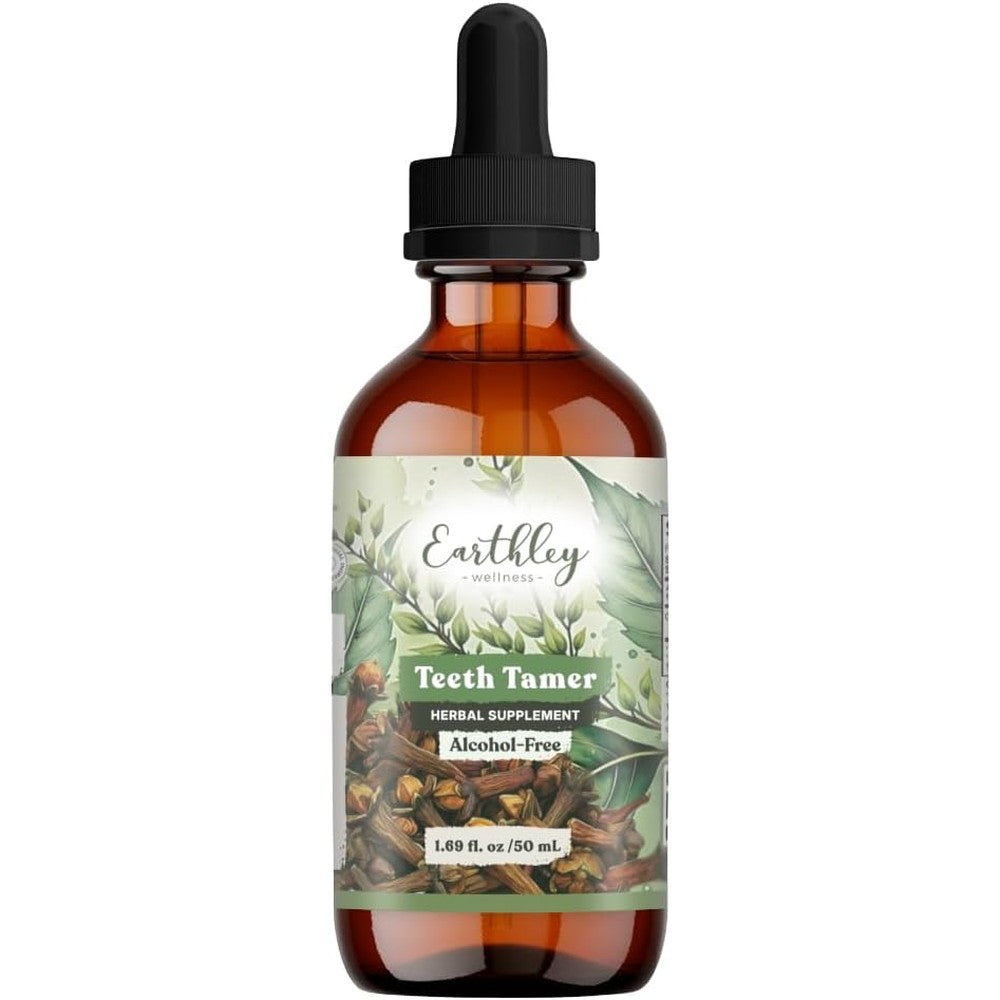 Earthley Wellness Teeth Tamer 1.69 fluid ounce bottle front view
