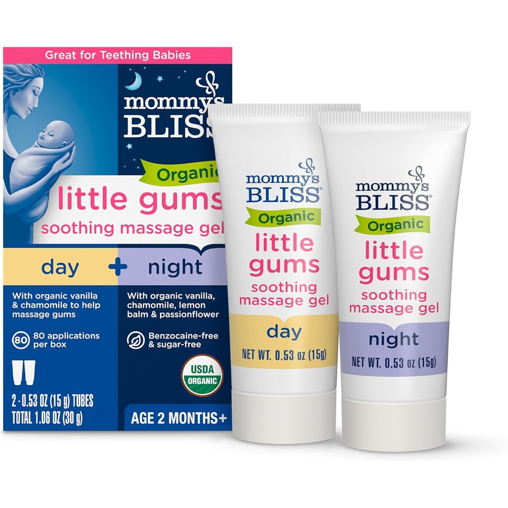 Mommy's Bliss Organic Little Gums day and night combo pack for infant teething relief