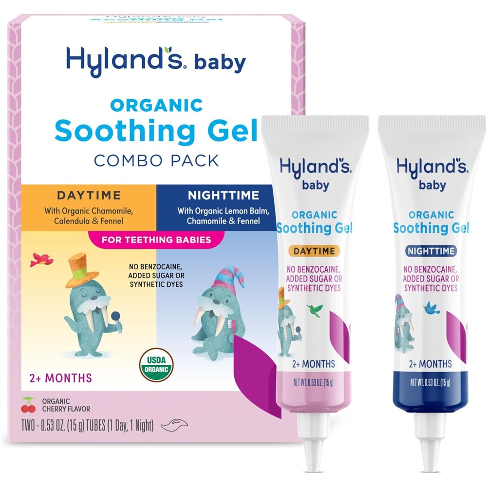 Hyland's Baby Organic Day and Night Soothing Gel Combo Pack front view
