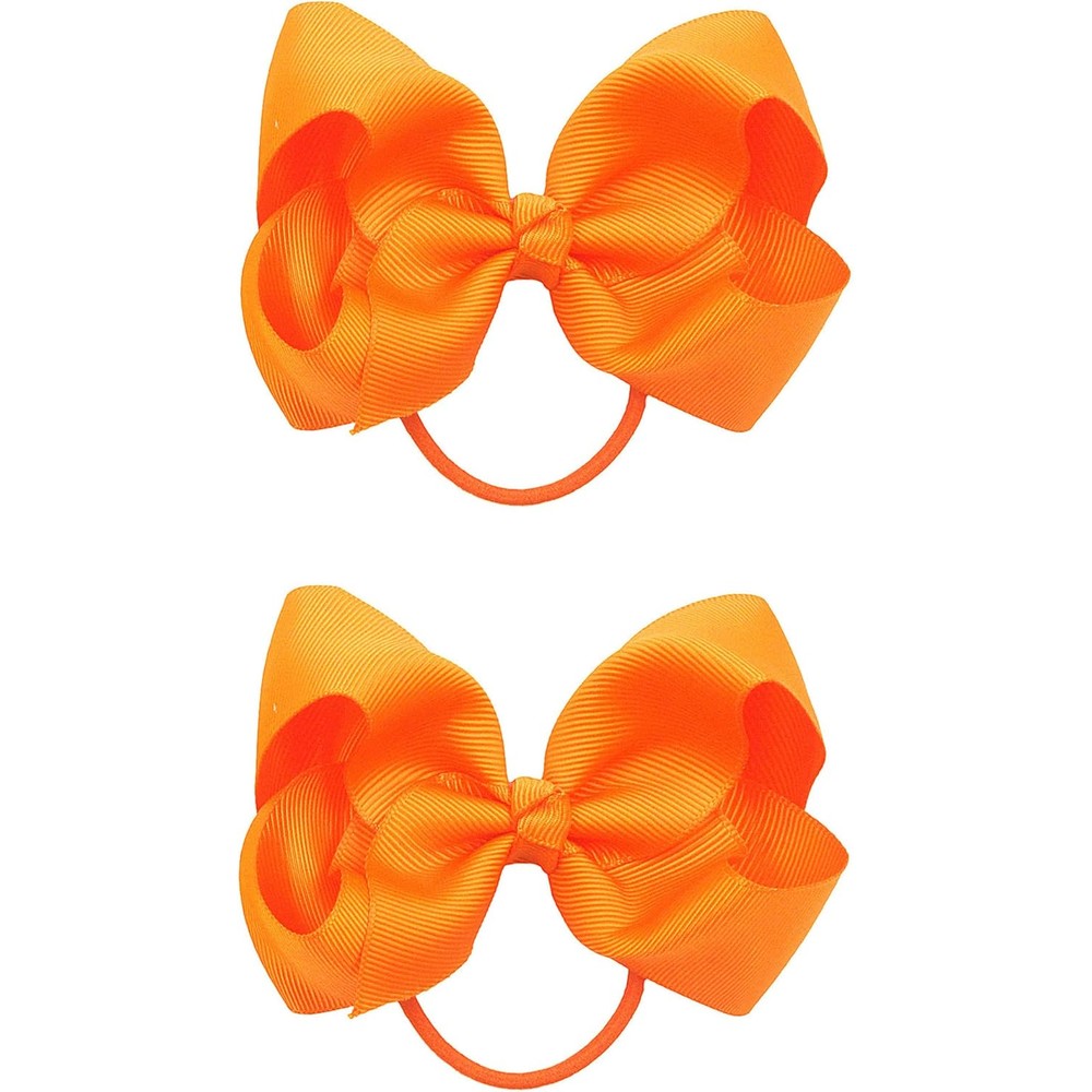 Jollybows 4 inch orange hair bow front view