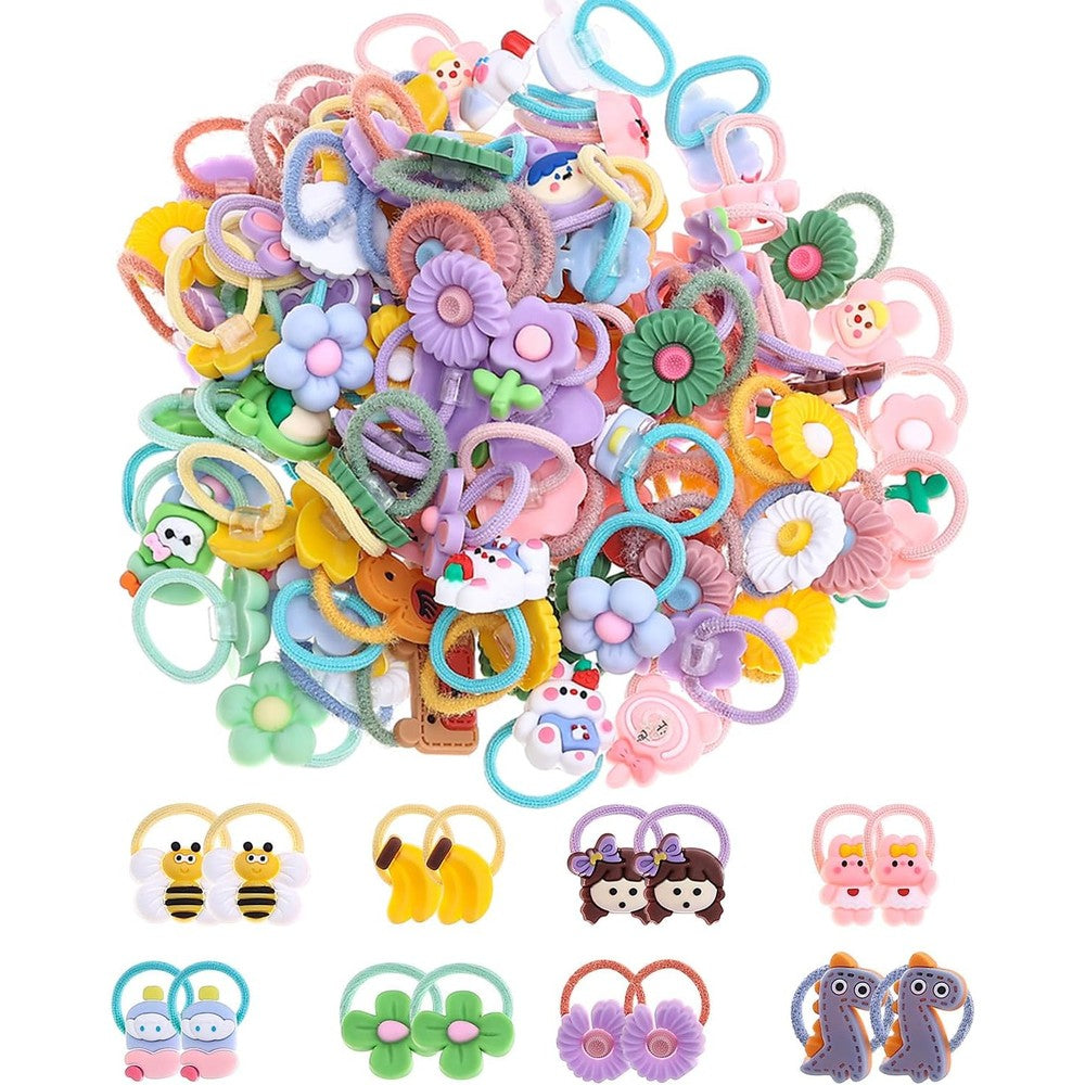 Liuchenliivy 70 piece baby elastic hair ties set front view