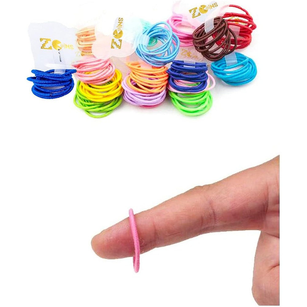 Zcoins baby hair ties 100 pieces multicolor set front view