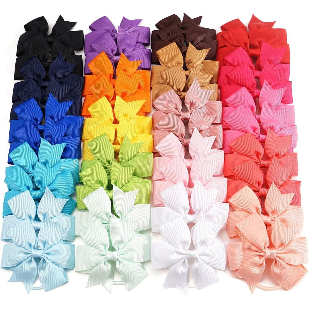 CellElection 40 piece grosgrain ribbon hair bows front view