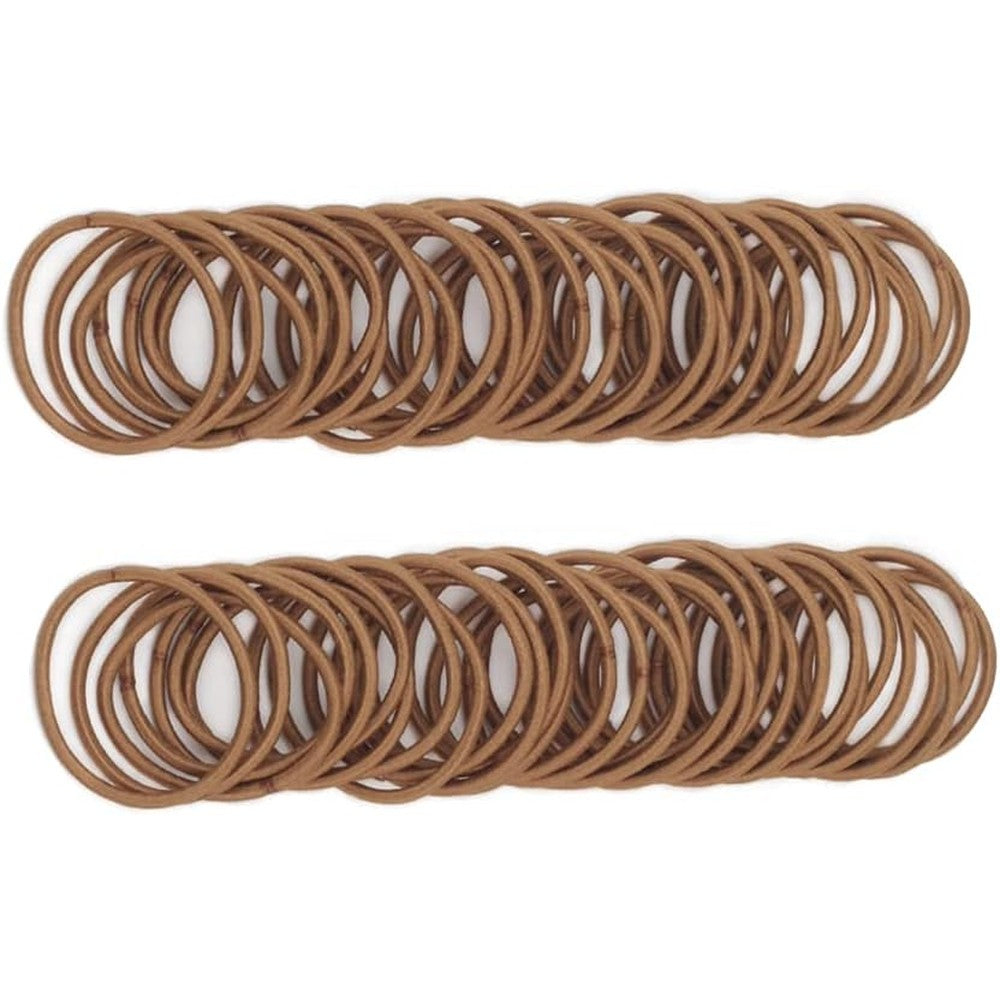 Joyeah 100 pieces baby girls hair ties light brown front view