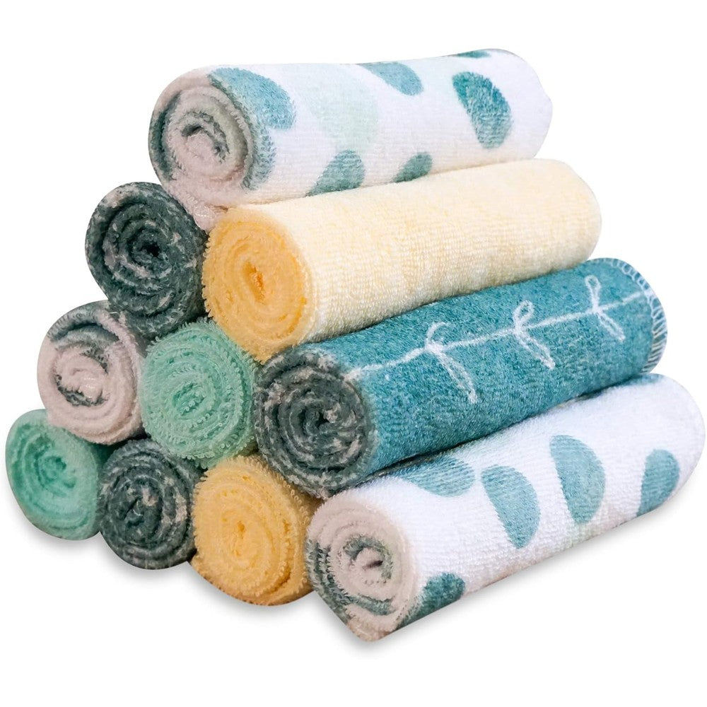 Spasilk baby 10 pack soft terry bath washcloths front view